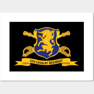 6th Cavalry Regiment w Br - Ribbon Posters and Art